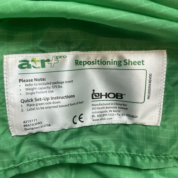 EHOB ATR+ Turning Repositioning Sheet 575 lb Capacity Caregiver Transfer Aid - Picture 3 of 5